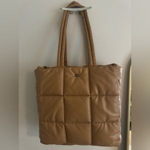 Calia tan puffer tote bag